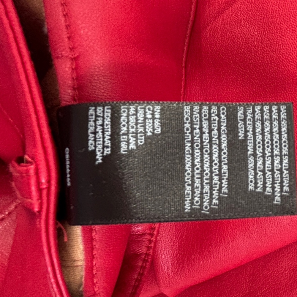 Maeve Cherry Leather Trousers - Picture 6 of 6